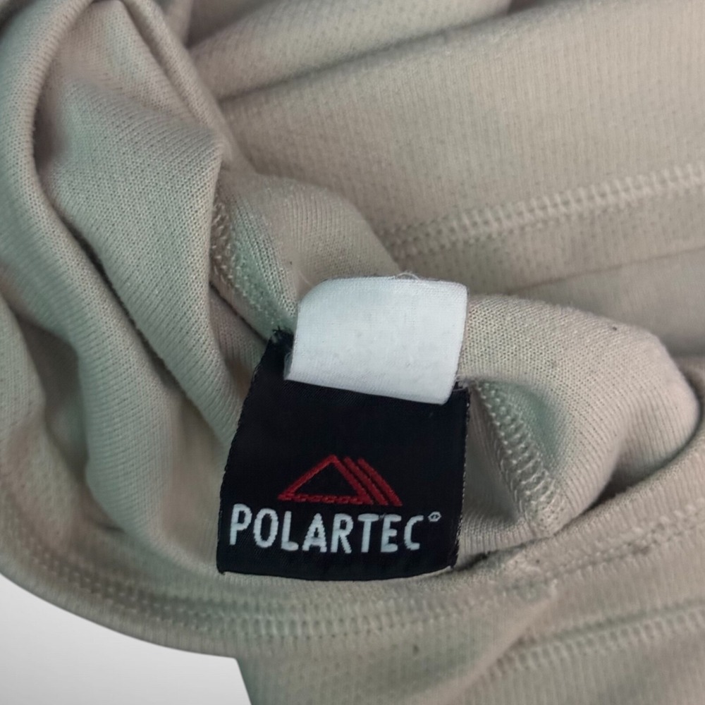 Vintage The North face hoodie Mens Medium 1/4 Zip Solid beige polartec stained - Picture 4 of 9